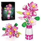 Conjunto de construção Mavo brix Lotus Flowers com vaso 710 unidades+6 anos