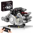 Conjunto de construção: modelo de motor chanbrick Mini V8 com motor 14+