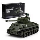 Conjunto de construção Nifeliz Sherman Military Tank 860 unidades para adultos