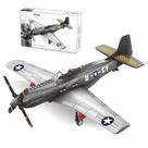 Conjunto de construção P51 Mustang Fighter Jet compatível com Lego