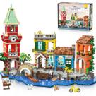 Conjunto de construção PLAXSOON Venice Main Street 2155 unidades com luz 12+
