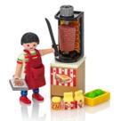 Conjunto de construção Playmobil Kebab Vendor com acessórios há mais de 4 anos
