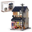 Conjunto de construção RAVAYO Japanese Tea House com LED 1219 unidades Conjunto de construção RAVAYO Japanese Tea House com LED 1219 unidades