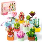 Conjunto de construção Sawaruita Suculents Plants Flowers Bonsai x10 Conjunto de construção Sawaruita Suculents Plants Flowers Bonsai x10