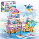 Conjunto de Construção WINGIFT Seaside Beach Villa com Helicóptero (6-12+)