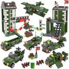 Conjunto de construção WishaLife City War Military Base 1162 peças