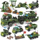 Conjunto de construção WishaLife City War Military Base com tanque 990 unidades