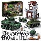 Conjunto de construção WW2 Army Tank Toys, peças compatíveis com Lego 1452