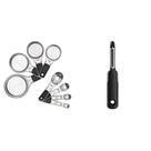 Conjunto de copo medidor e colher + descascador giratório de vegetais OXO