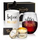Conjunto de Copo para Beber Gemwi Caneca de Café 325ml e Taça de Vinho 530ml