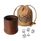 Conjunto de copos de dados WE Games Professional em couro feito à mão