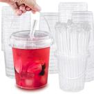 Conjunto de copos de plástico Qsqwsuye 34 onças com tampa e canudo x30 para bebidas
