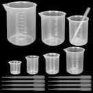 Conjunto de copos de plástico Twdrer Clear medindo 30mL-1000mL com conta-gotas