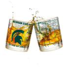 Conjunto de copos de uísque Greenline Goods Michigan State Univ