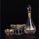 Conjunto de copos de vidro iris turquesa ouro/ 8 peças Conjunto de copos de vidro iris turquesa ouro/ 8 peças