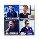 Conjunto de copos Drink Coasters Silver Buffalo Ted Lasso Quotes 4