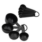 Conjunto de copos e colheres de medição KitchenAid Universal de 9 peças preto