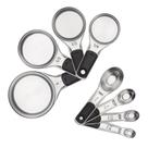 Conjunto de copos e colheres de medição OXO Good Grips em aço inoxidável