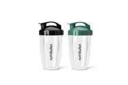 Conjunto de Copos Nutribullet 700ml To-Go - Tampas Flip-Top Pretas e Verdes