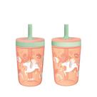 Conjunto de copos Zak Designs Kelso 450 ml Unicorn Kids, conjunto de 2 peças