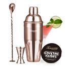 Conjunto de coqueteleiras KITESSENSU em aço inoxidável rosa dourado 750 ml