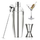 Conjunto de coqueteleiras Ohtomber 750 ml em aço inoxidável com acessórios