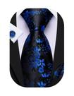 Conjunto de Corbata Barry.Wang de Seda Floral de 150 cm de Largo