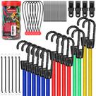 Conjunto de cordas elásticas SEDY 10"-40" Heavy Duty Outdoor 60 peças
