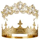 Conjunto de coroas Sureio Antique Royal King Queen em estilo barroco