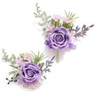 Conjunto de corpete e boutonniere Serwalin Purple Artificial Silk Conjunto de corpete e boutonniere Serwalin Purple Artificial Silk