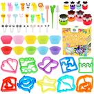 Conjunto de cortador de sanduíche FUNGYAND Bento Box com cortador de frutas e palhetas Conjunto de cortador de sanduíche FUNGYAND Bento Box com cortador de frutas e palhetas