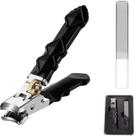 Conjunto de cortador de unhas Ultra-Sharp em aço inoxidável preto