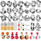 Conjunto de cortadores de argila polimérica Cruzix 705 PCS com 49 formas e acessórios