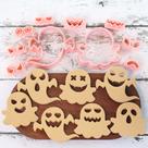 Conjunto de cortadores de biscoitos Lutoku Mini Ghost Halloween Design Conjunto de cortadores de biscoitos Lutoku Mini Ghost Halloween Design
