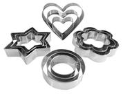 Conjunto de cortadores de biscoitos YXCLIFE Metal de 12 peças: estrela, redondo, coração Conjunto de cortadores de biscoitos YXCLIFE Metal de 12 peças: estrela, redondo, coração