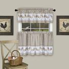 Conjunto de cortinas ACHIM Barnyard Tier & Valance 147x61 cm Taupe