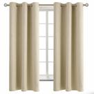 Conjunto de cortinas BGment Beige Blackout 160x160cm com 2 painéis