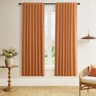 Conjunto de cortinas Blackout Guken Orange 183 cm de comprimento e 2 painéis