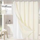 Conjunto de cortinas de chuveiro Caidlela 3 em 1 Cream Waffle para banheiro