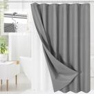 Conjunto de cortinas de chuveiro Caidlela 3 em 1 Grey Waffle 180x180cm