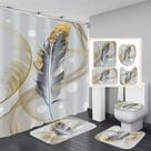 Conjunto de cortinas de chuveiro DDQQ Abstract Bubble and Feathers