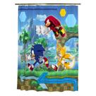 Conjunto de cortinas de chuveiro Franco Sonic Anime de 13 peças com anéis Conjunto de cortinas de chuveiro Franco Sonic Anime de 13 peças com anéis