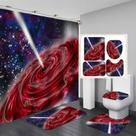 Conjunto de cortinas de chuveiro Galaxy Design com tapete e tampa de vaso sanitário
