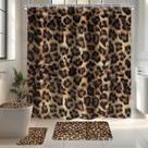 Conjunto de cortinas de chuveiro LIGHTINHOME Leopard Print 180x180cm
