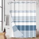 Conjunto de cortinas de chuveiro Nesphy No Hook Blue com forro 180x188cm