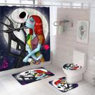 Conjunto de cortinas de chuveiro Nightmares Before Christmas 4 unidades