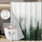 Conjunto de cortinas de chuveiro ORTIGIA 3 em 1 impermeável com forro 180x180cm