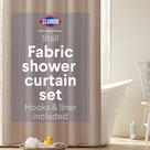 Conjunto de cortinas de chuveiro para banheiro CLOROX Stall 137x198cm Tan