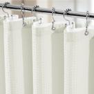 Conjunto de cortinas de chuveiro Vipfree Waffle 3 em 1 258GSM 183x213cm Cream