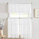 Conjunto de cortinas de cozinha jinchan Linen 60x60cm 3 peças brancas Conjunto de cortinas de cozinha jinchan Linen 60x60cm 3 peças brancas